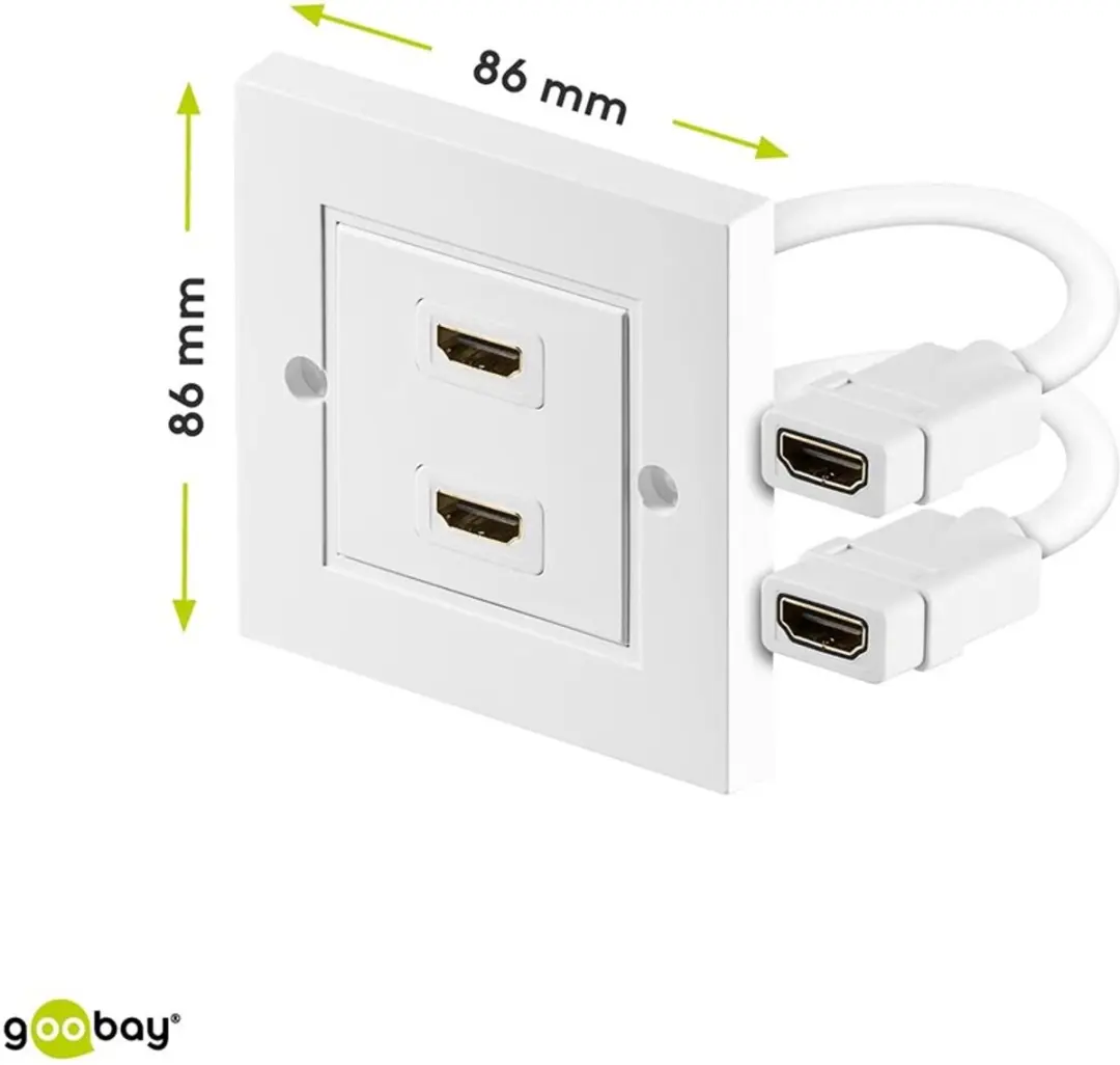 Goobay HDMI Wandcontactdoos Verguld OKS-26846