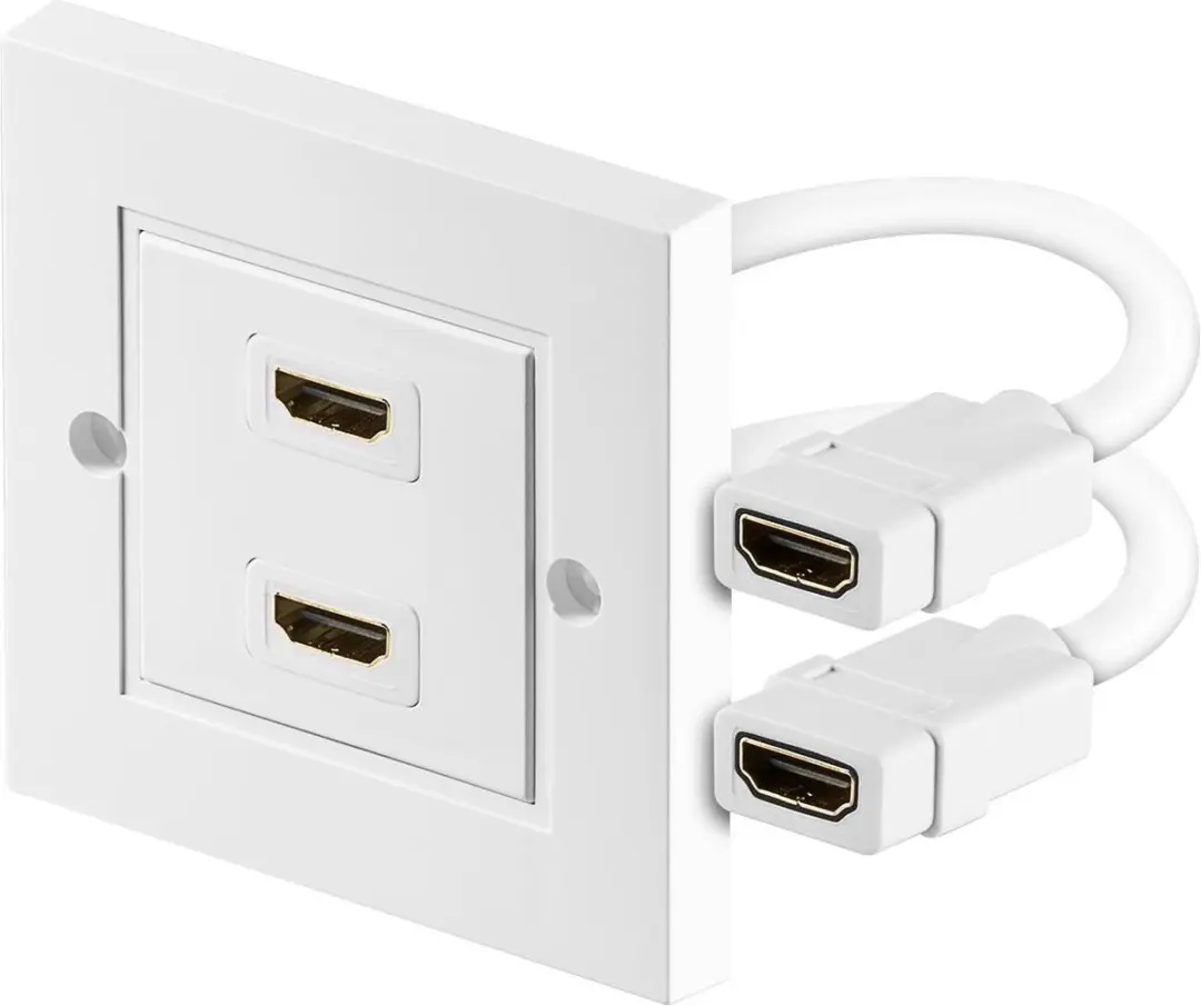 Goobay HDMI Wandcontactdoos Verguld OKS-26846