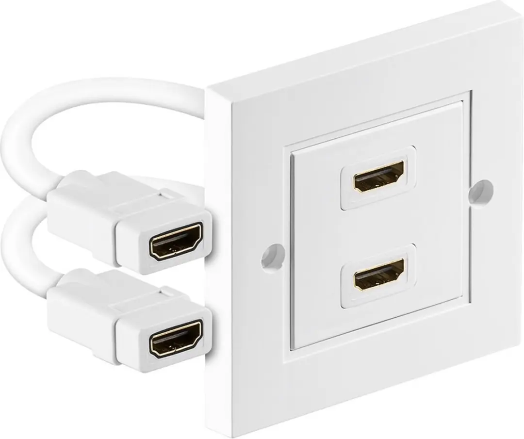 Goobay HDMI Wandcontactdoos Verguld OKS-26846