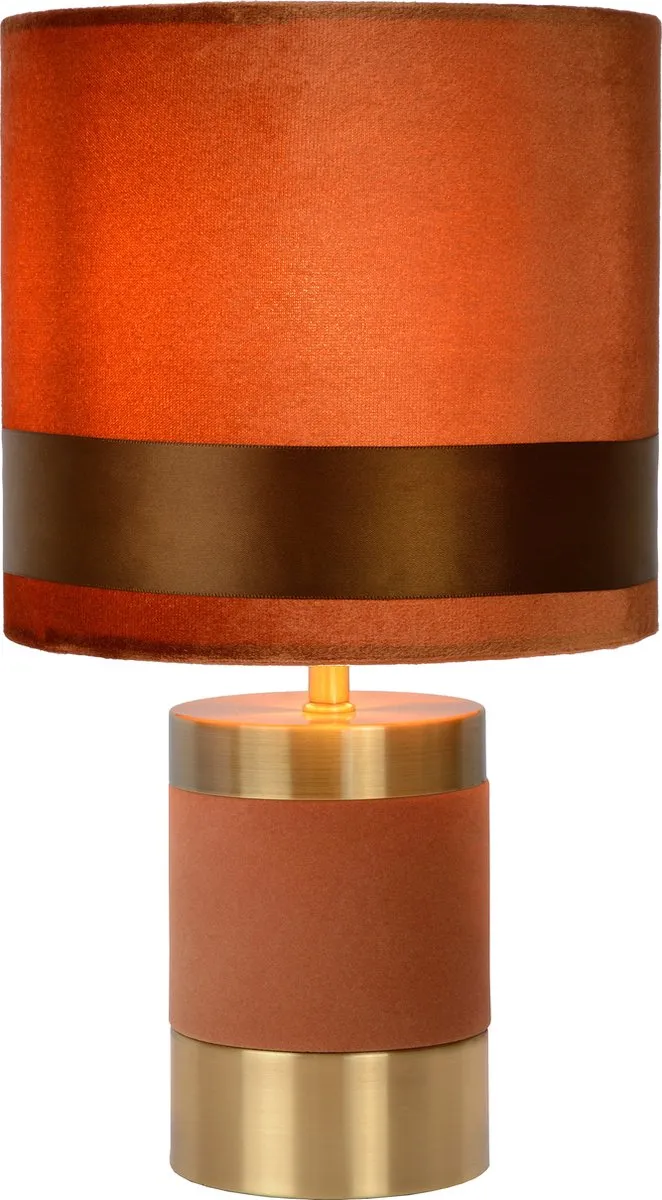 Lucide Extravaganza Fizzle Tafellamp Ø18cm - Bruin