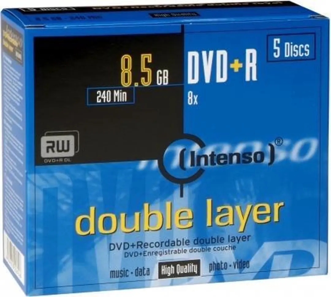 Intenso 4311245 DVD+R DL 8.5GB - 5 Stuks