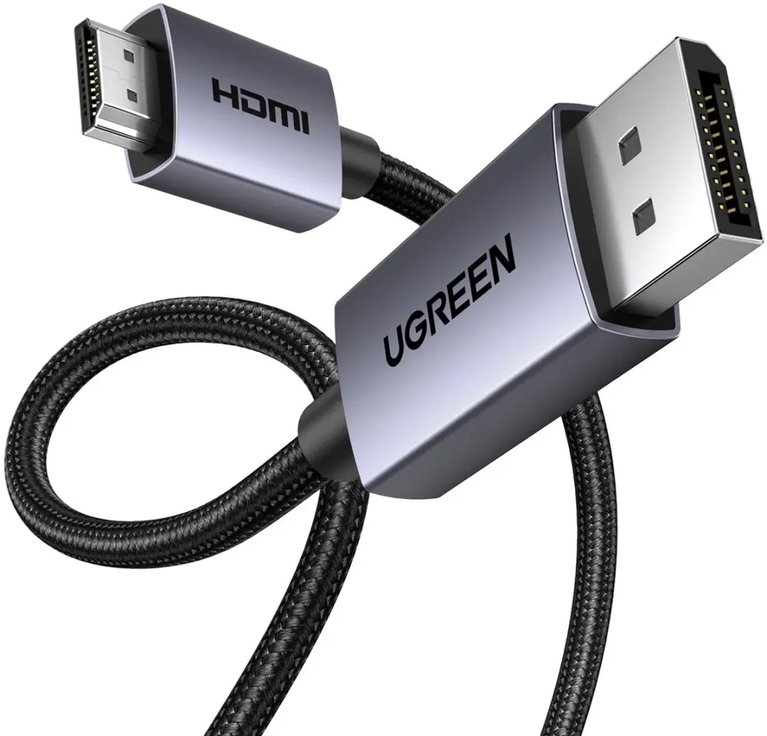 Ugreen DisplayPort naar HDMI Kabel 1,5m - 4K - Transparant