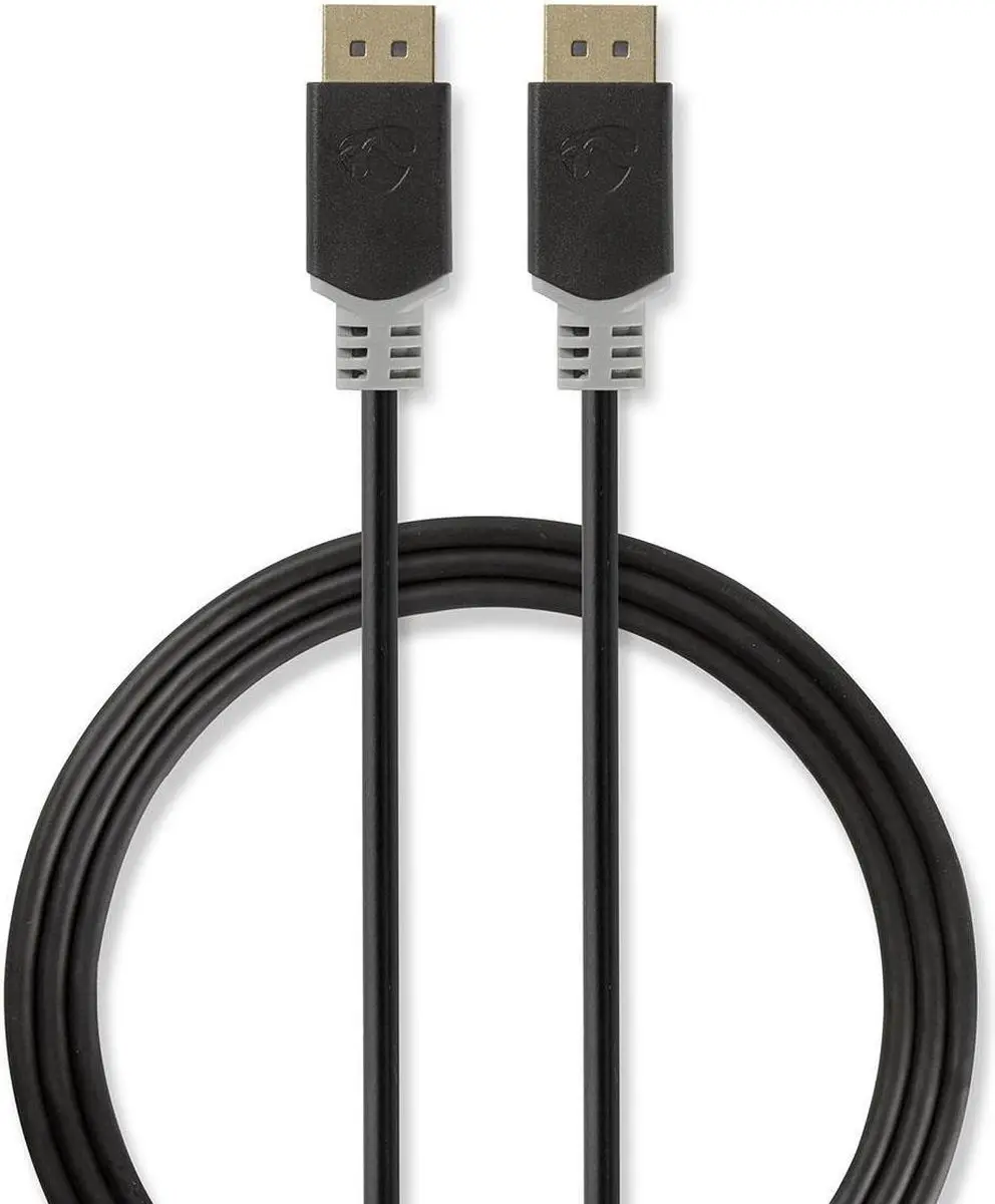 Nedis DisplayPort Kabel 8K@60Hz Verguld 2m - Antraciet