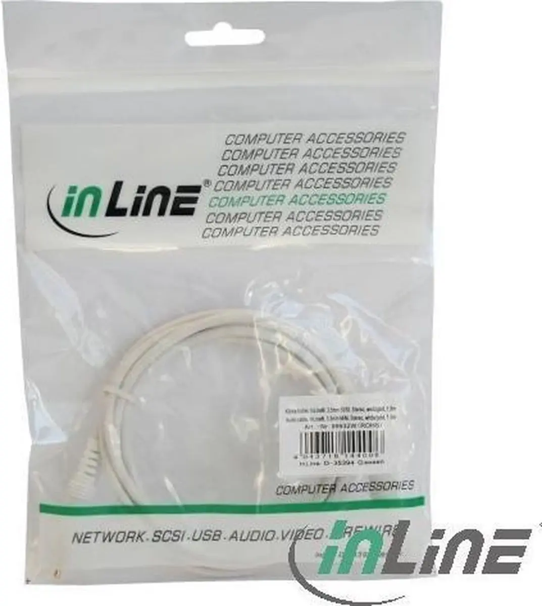 InLine 3,5mm Jack Audiokabel - Verguld - 3m