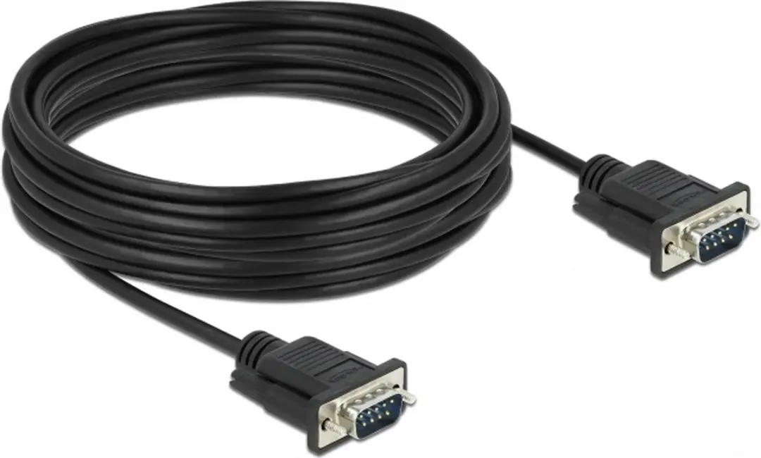 Delock RS-232 D-Sub 9 M/M Kabel 10m - Zwart
