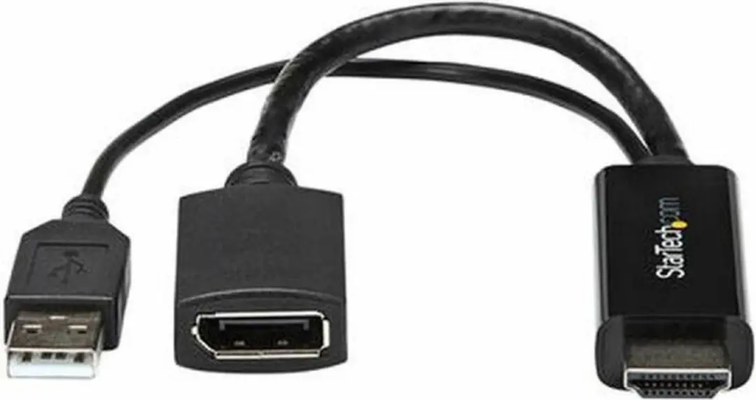Startech HD2DP 4K HDMI naar DisplayPort Adapter - Zwart