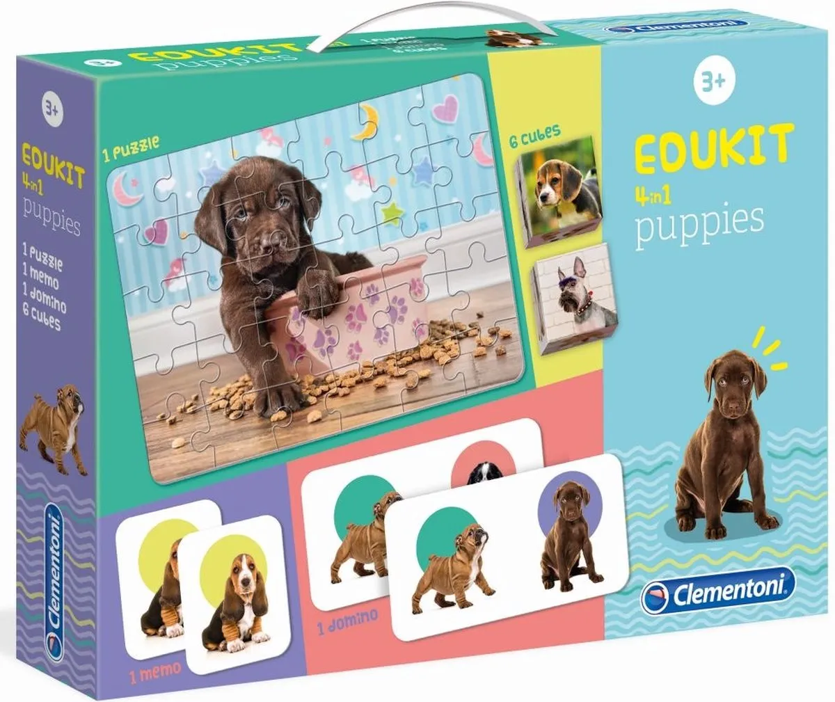 Clementoni Edukit 4 in 1 Puppies - Multicolor - afbeelding 2 van 3