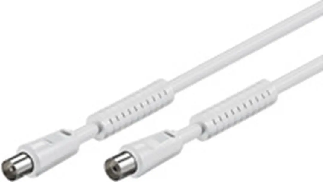 Goobay Antennekabel 10m - 80dB Ferriet - Wit
