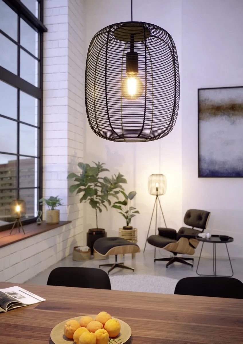 Eglo Derwen Hanglamp E27 - Ø32,5cm - Zwart - afbeelding 6 van 6