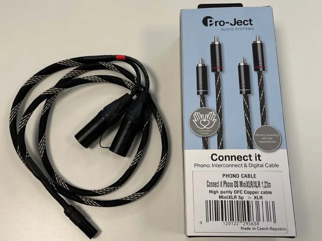 Pro-Ject Connect it Phono DS MiniXLR XLR Kabel - 1.23m - Zwart