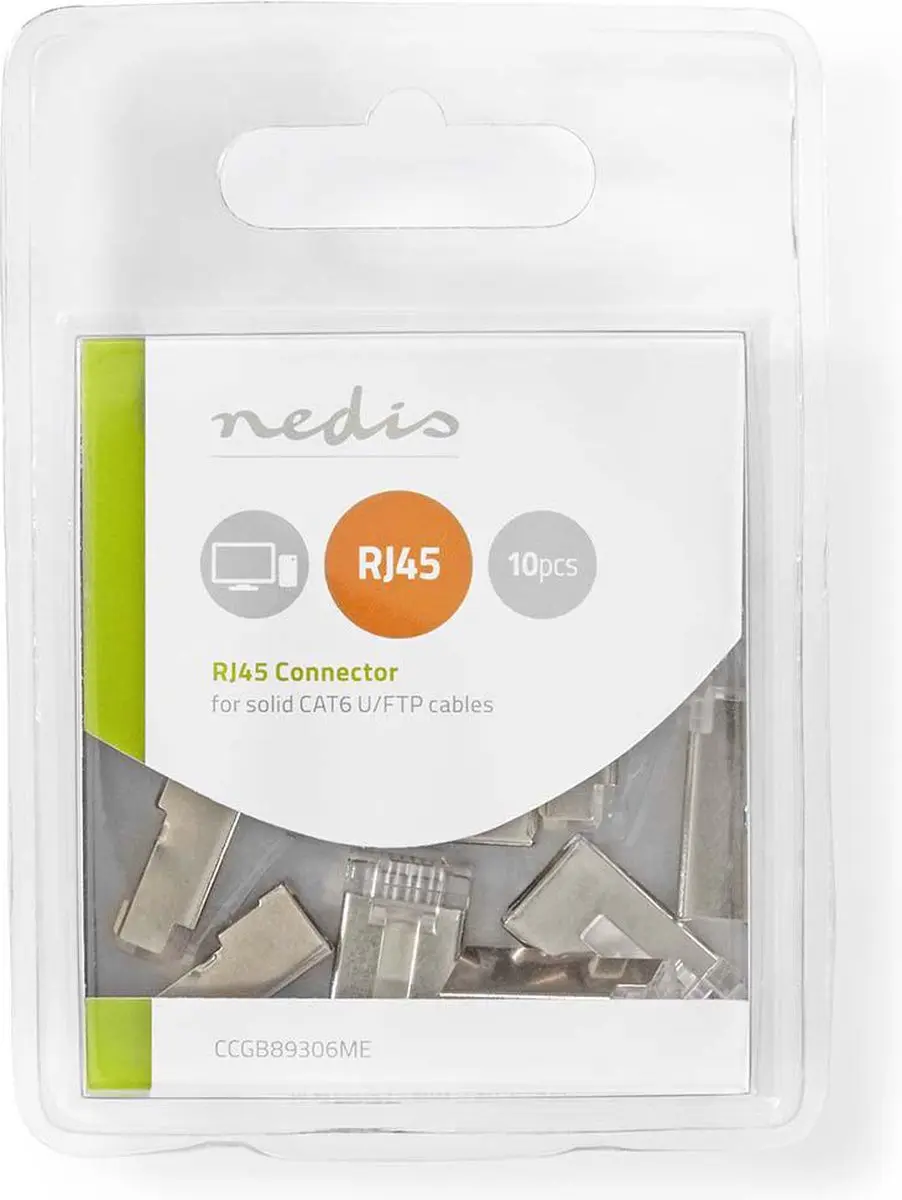 Nedis RJ45 Male CAT6 STP Connector - Verguld - 10 Stuks