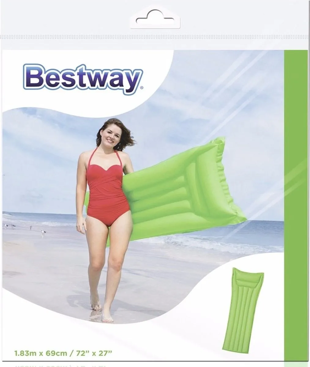 Bestway Basic Opblaasbaar Luchtbed 183x69cm - Groen
