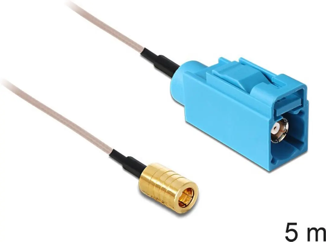 Delock Fakra Z-SMB Adapterkabel RG316 50 Ohm - 5m - Transparant