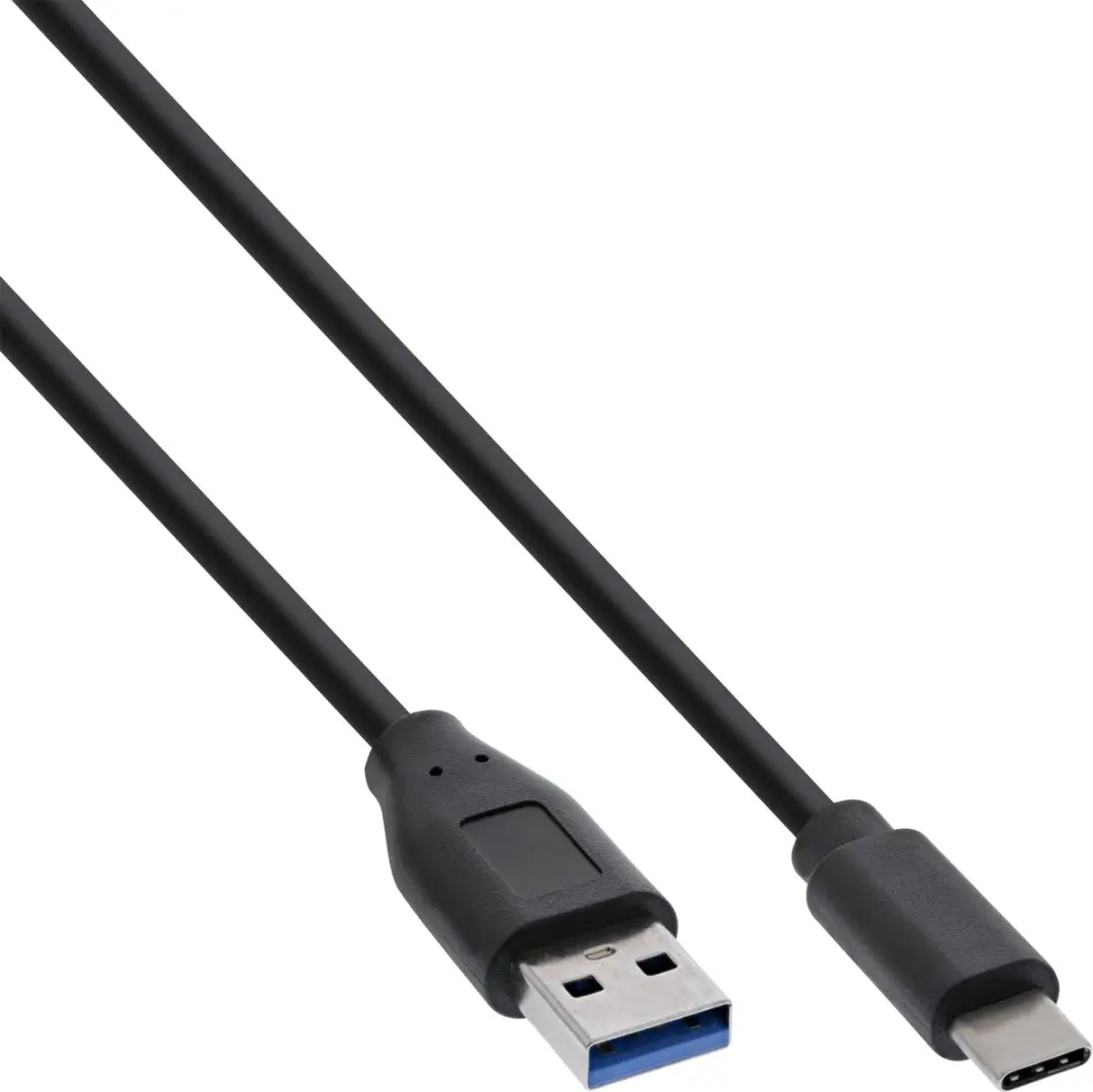 InLine USB-C naar USB-A Kabel 0,3m - Zwart