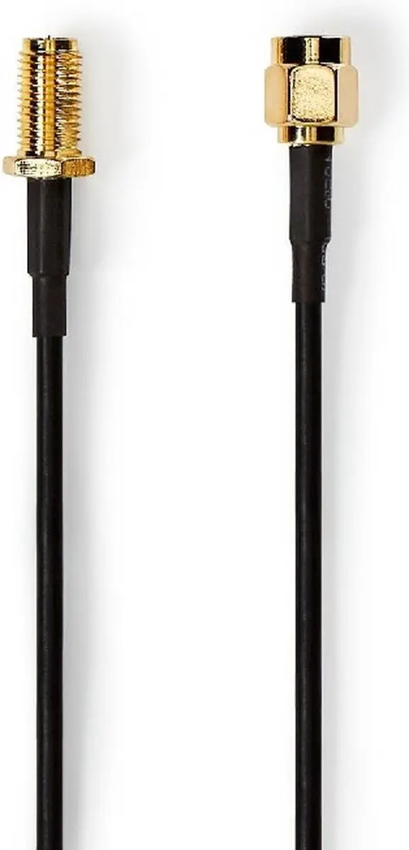 Nedis Antennekabel SMA Male-Female 5m - Verguld - 50 Ohm - Zwart