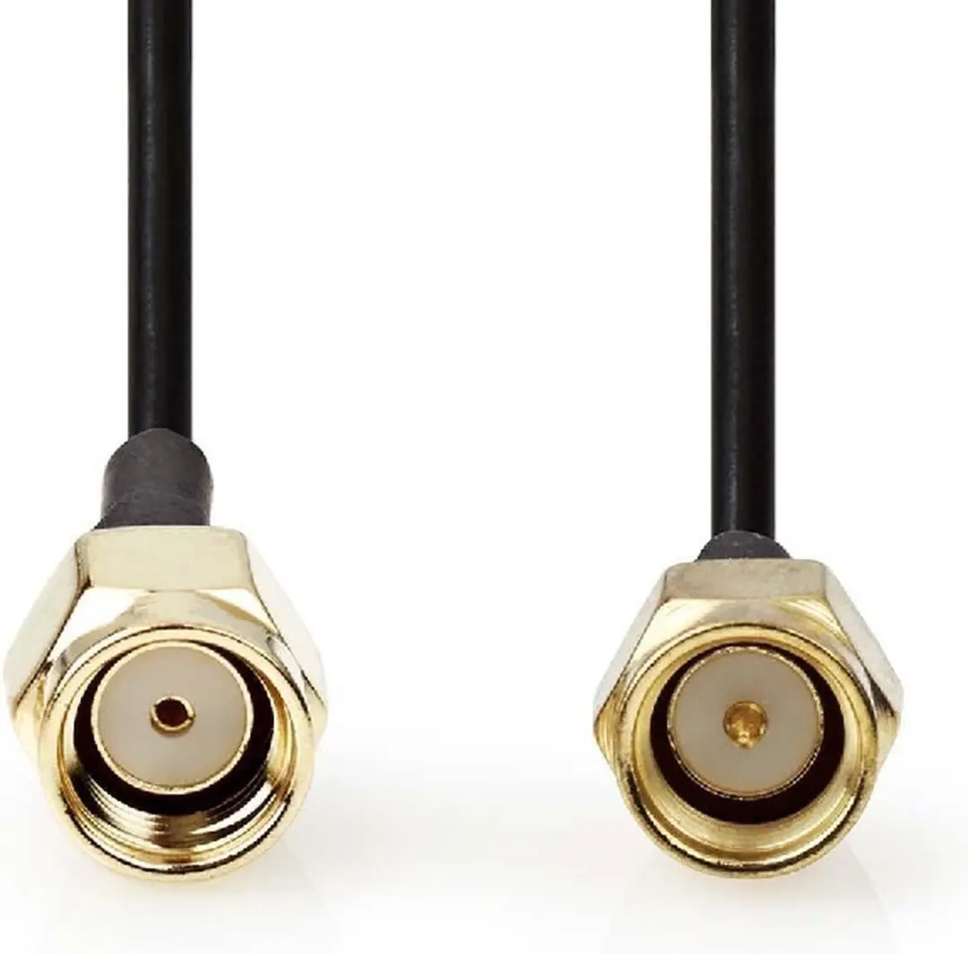 Nedis Antennekabel SMA Male-Female 5m - Verguld - 50 Ohm - Zwart