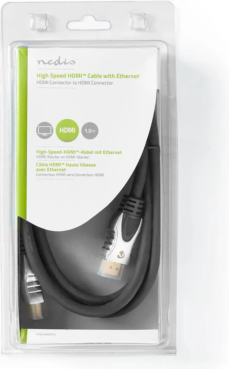 Nedis HDMI-Kabel CVGC34000AT15 4K@60Hz - 18 Gbps - 1,5m - Antraciet