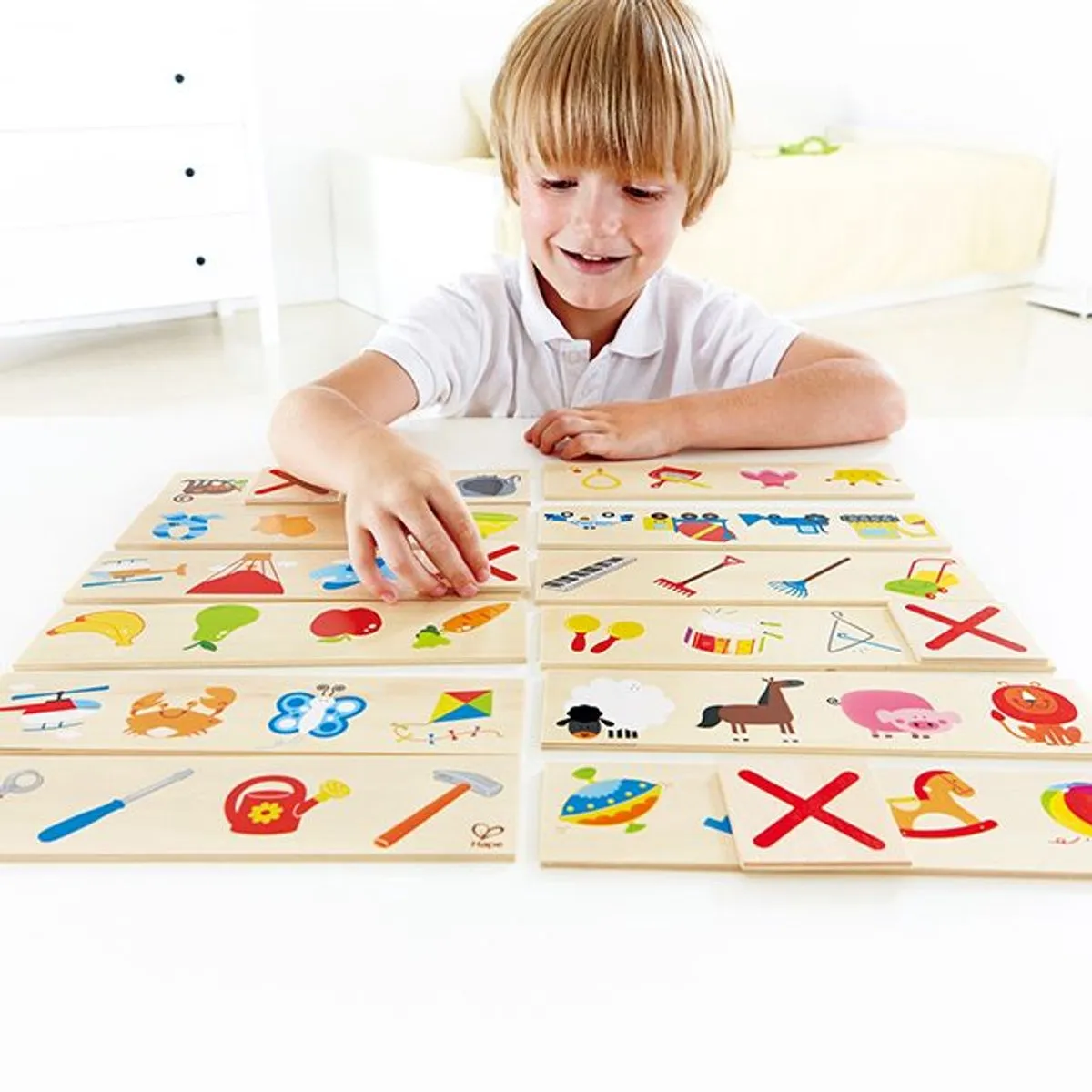 Hape Cross Out Houten Spel - 4+ Jaar - Geel
