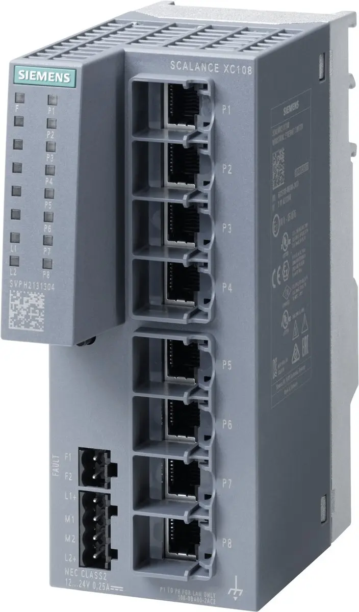 Siemens 6GK5108-0BA00-2AC2 Industrial Ethernet Switch 10/100 MBit/s