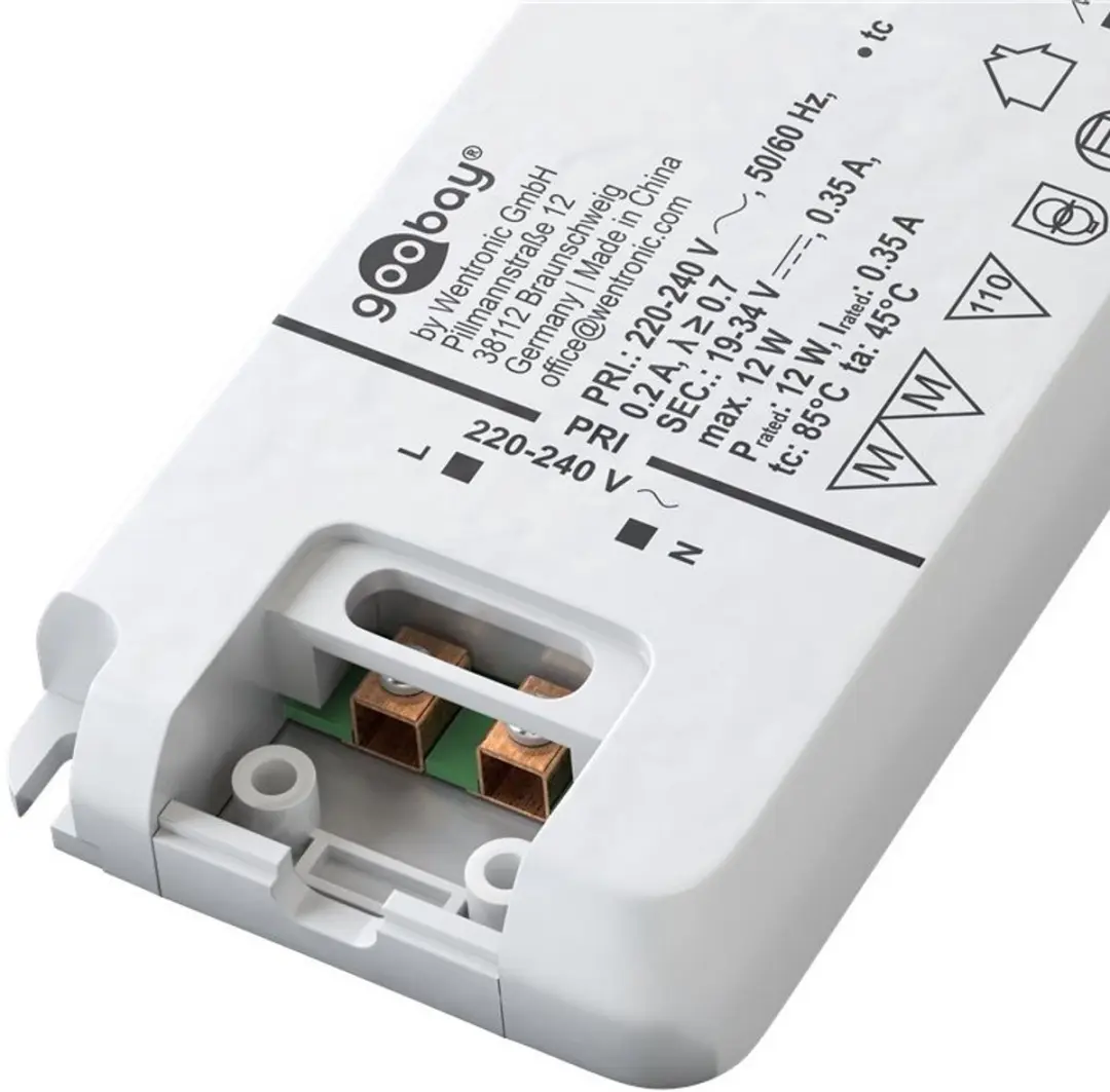 Goobay LED-transformator 65581 - 7-12W - Wit/ Groen