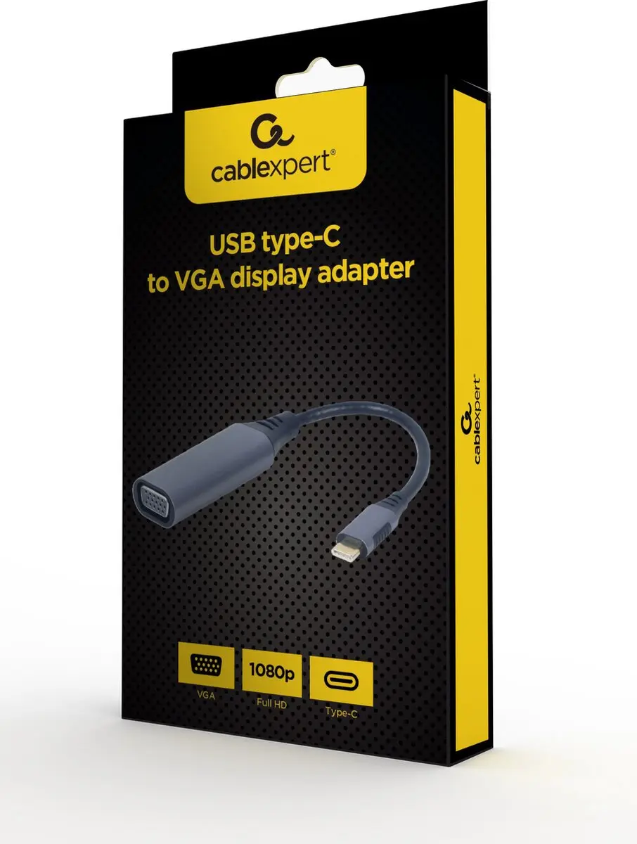 Gembird USB-C naar VGA Adapter - Space Grey
