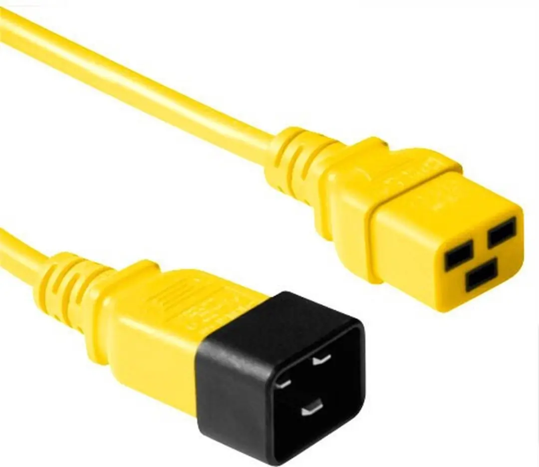 ACT AK5103 Netsnoer C19-C20 Geel 3m