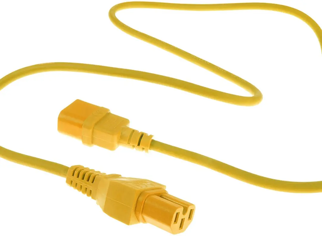 ACT AK5311 Netsnoer C14-C15 - Geel 2m