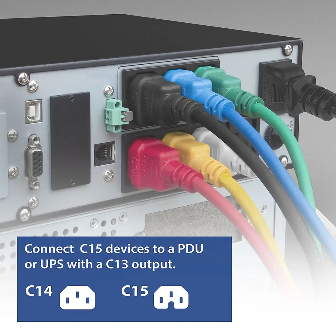 ACT AK5311 Netsnoer C14-C15 - Geel 2m - afbeelding 6 van 6
