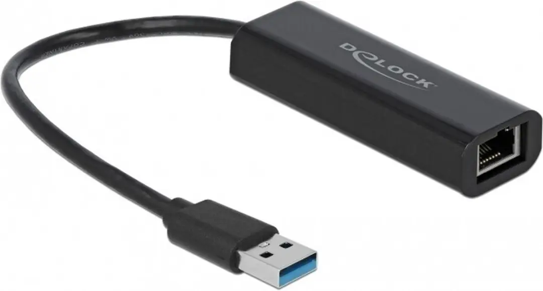 Delock USB Type-A naar 2.5G LAN Adapter - Zwart