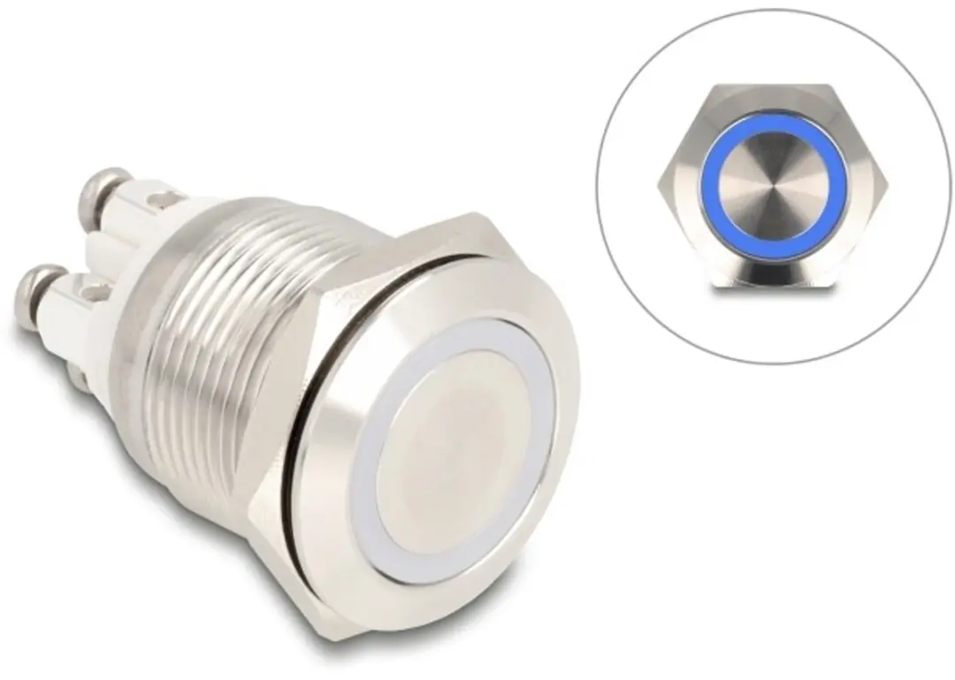 Delock Push Button 19mm LED