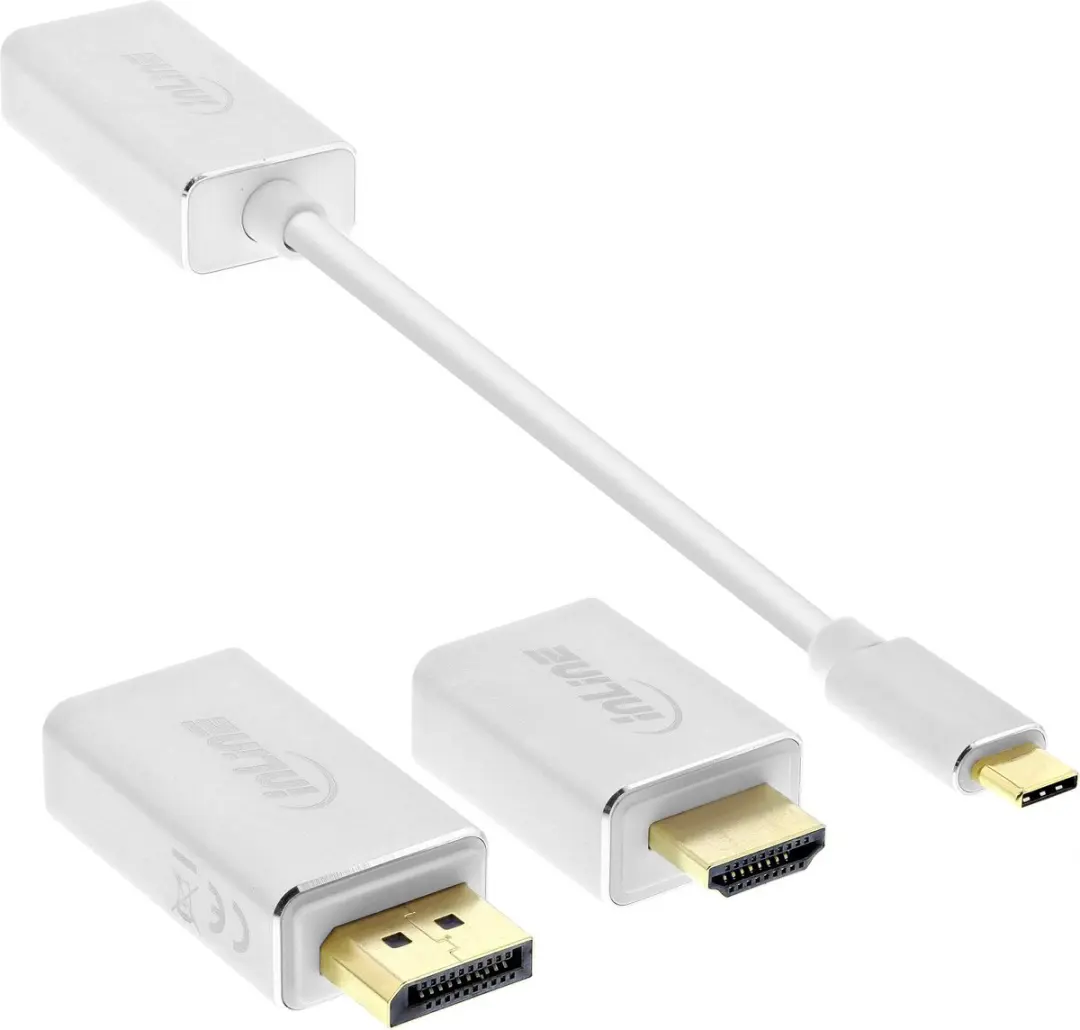 InLine USB Display Converter Set 6-in-1 64109S - Zilver
