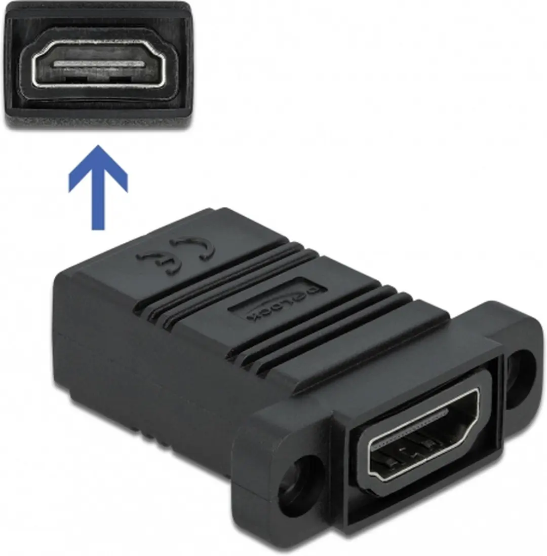 Delock Easy 45 HDMI Adapter recht - Zwart