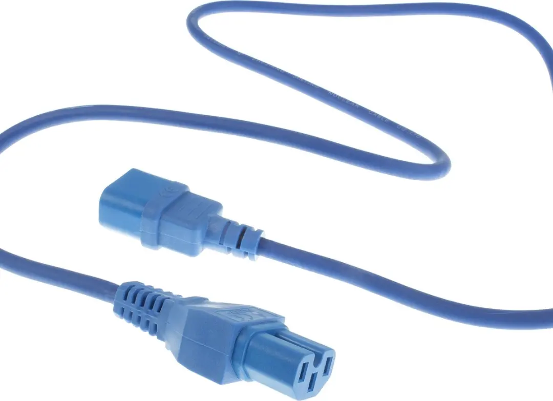 ACT AK5338 Netsnoer C14-C15 - 5m - Blauw