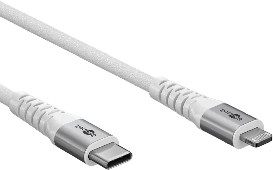 Goobay Lightning USB-C Kabel 60W - 3m Wit - afbeelding 6 van 6