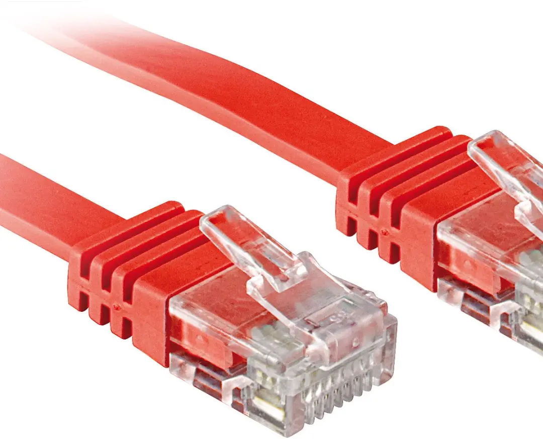 Lindy Cat.6 Flachband-Patchkabel 0,3m - Rood