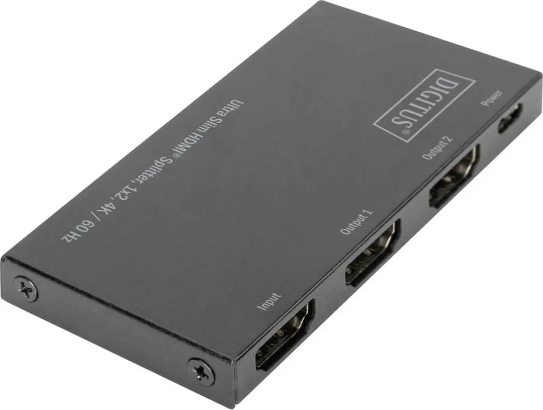 Digitus DS-45322 HDMI-splitter 2 poorten - 4K - Zwart