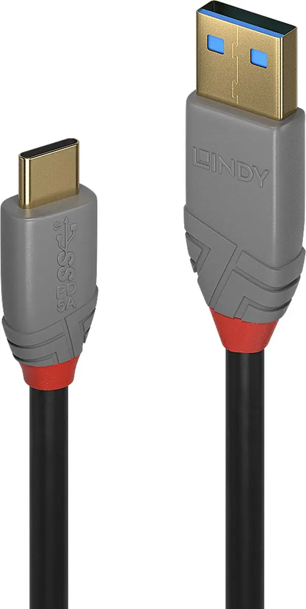 Lindy 36912 USB-C naar USB-A Kabel 1.5m