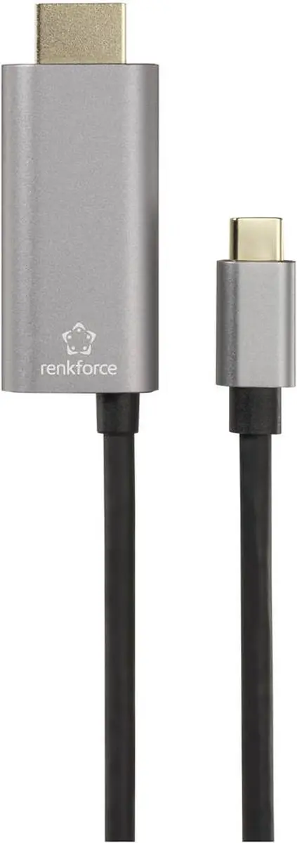 Renkforce RF-6409792 USB-C naar HDMI Adapterkabel 1.5m - Zwart