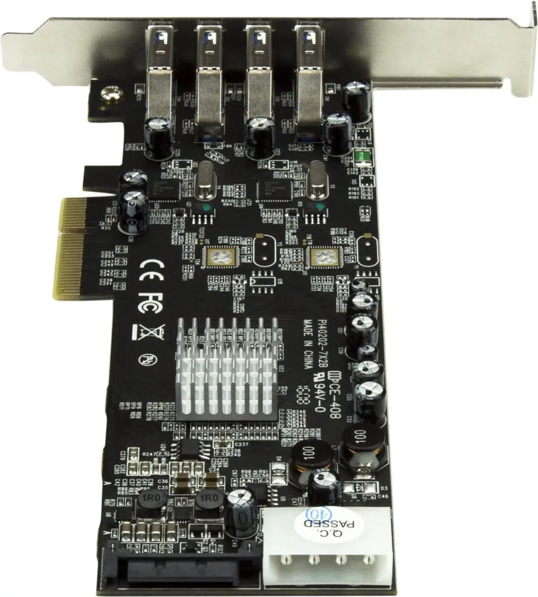 Startech PEXUSB3S42V USB 3.0 Kaart - 4 Poorten - Zilver