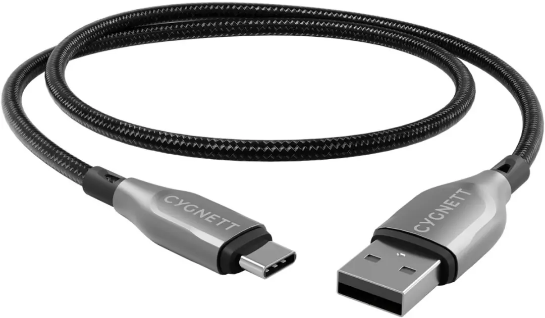 Cygnett USB-A naar USB-C Kabel 0.5m - Zwart