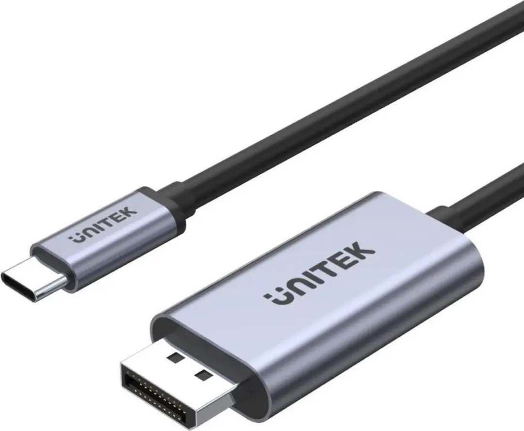 Unitek DisplayPort Adapter USB-C Videokabel 4K 60Hz 1,8m