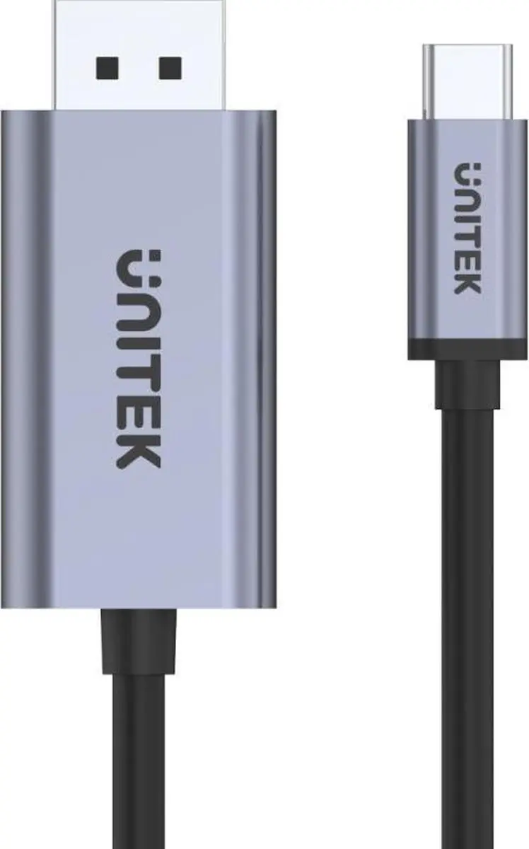 Unitek DisplayPort Adapter USB-C Videokabel 4K 60Hz 1,8m - Transparant