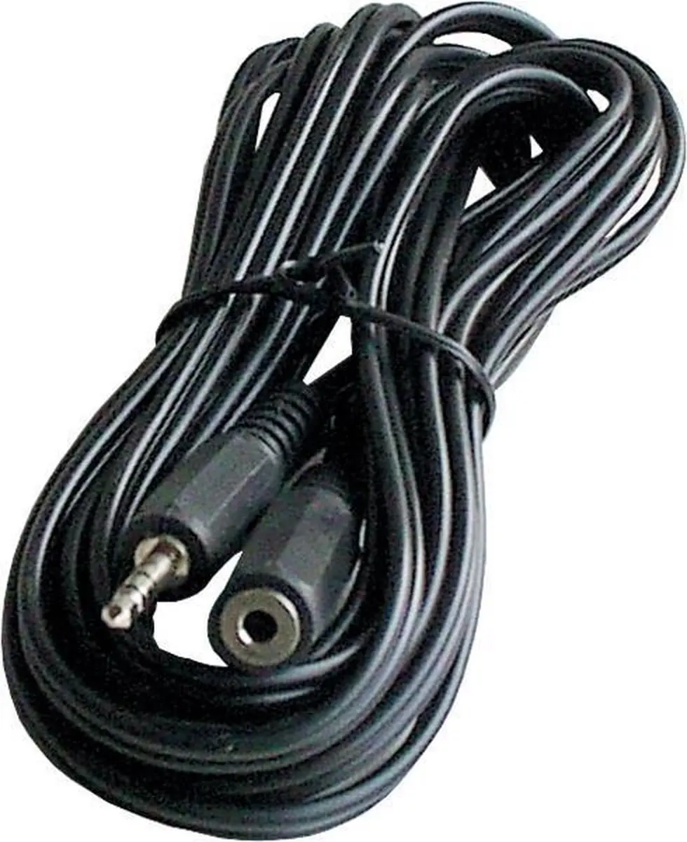 Value Audio Verlengkabel 3,5mm M/F - 3m - Zwart