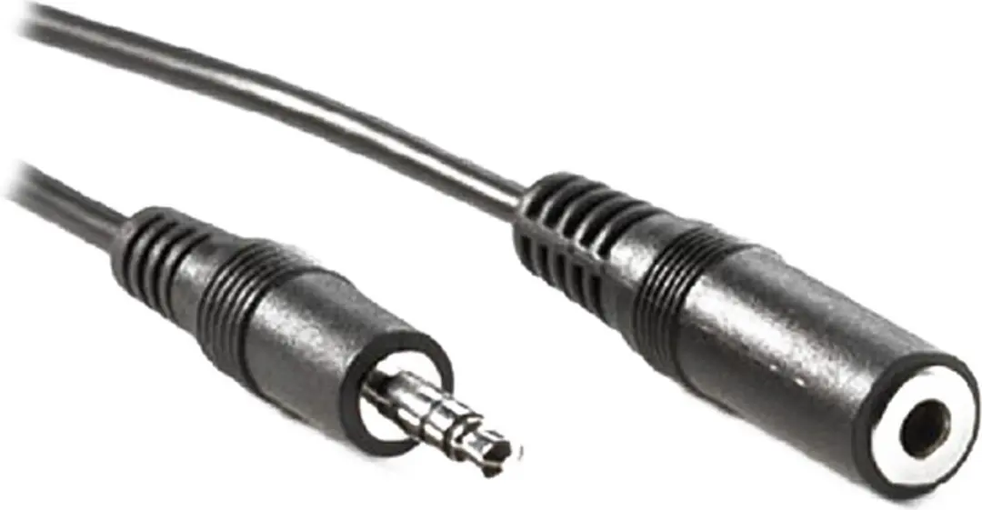 Value Audio Verlengkabel 3,5mm M/F - 3m - Zwart