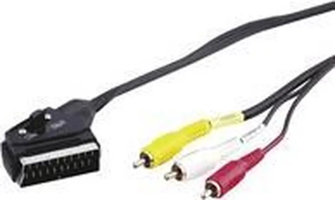 Goobay 50364 SCART naar 3xRCA Videokabel Adapter - 2m - Zwart