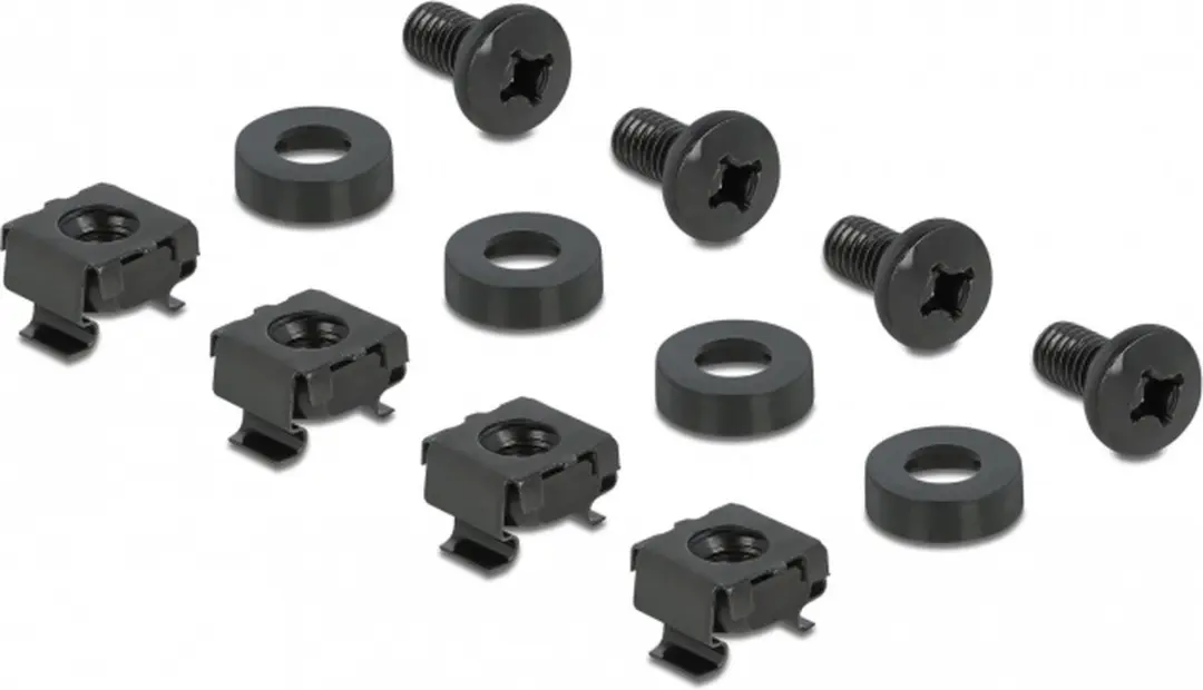 Delock 10 inch DIN-rail Paneel 2U - Zwart/Grijs