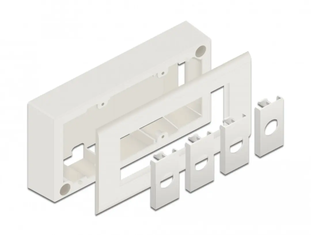 Delock Surface Housing voor Easy 45 Modules 152x82mm - Wit