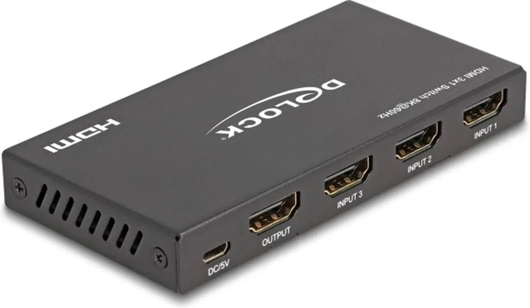 Delock HDMI Switch 3x1 8K60 - Zwart