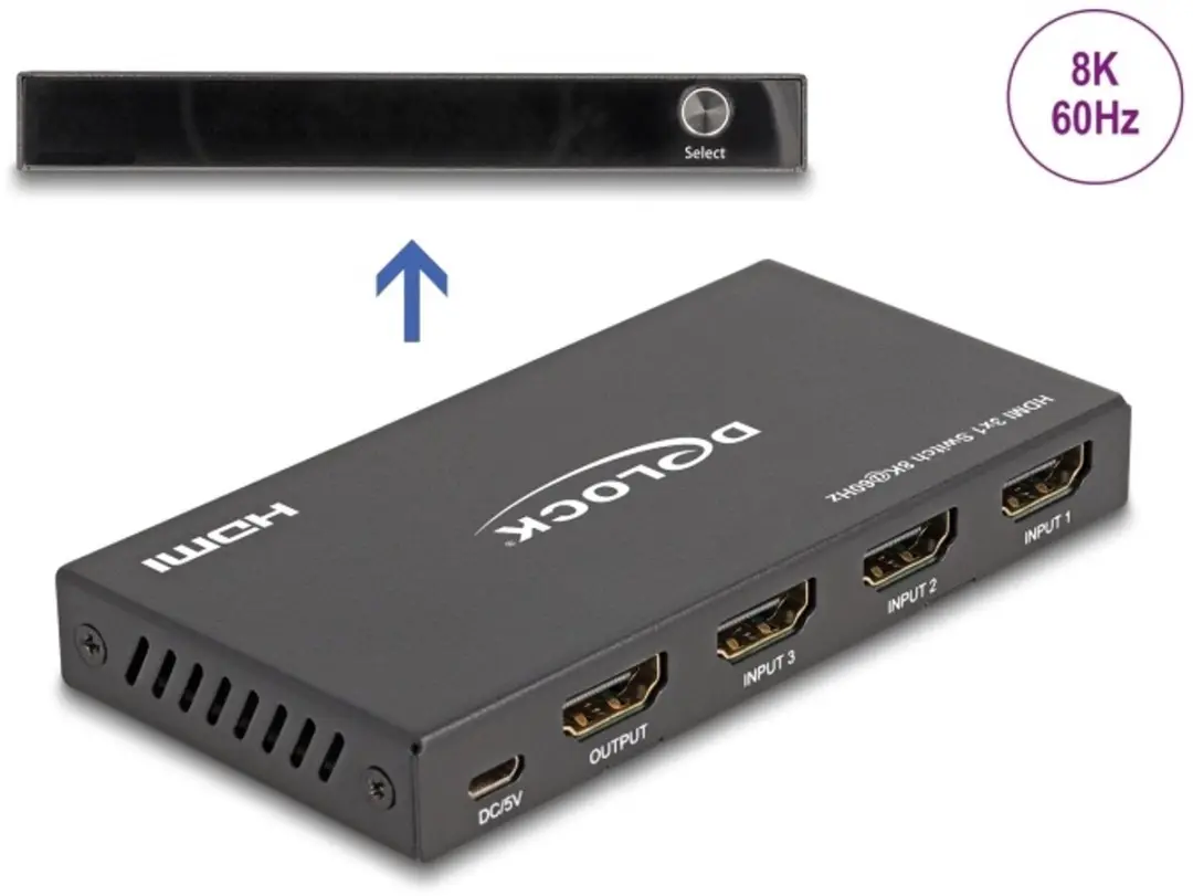 Delock HDMI Switch 3x1 8K60