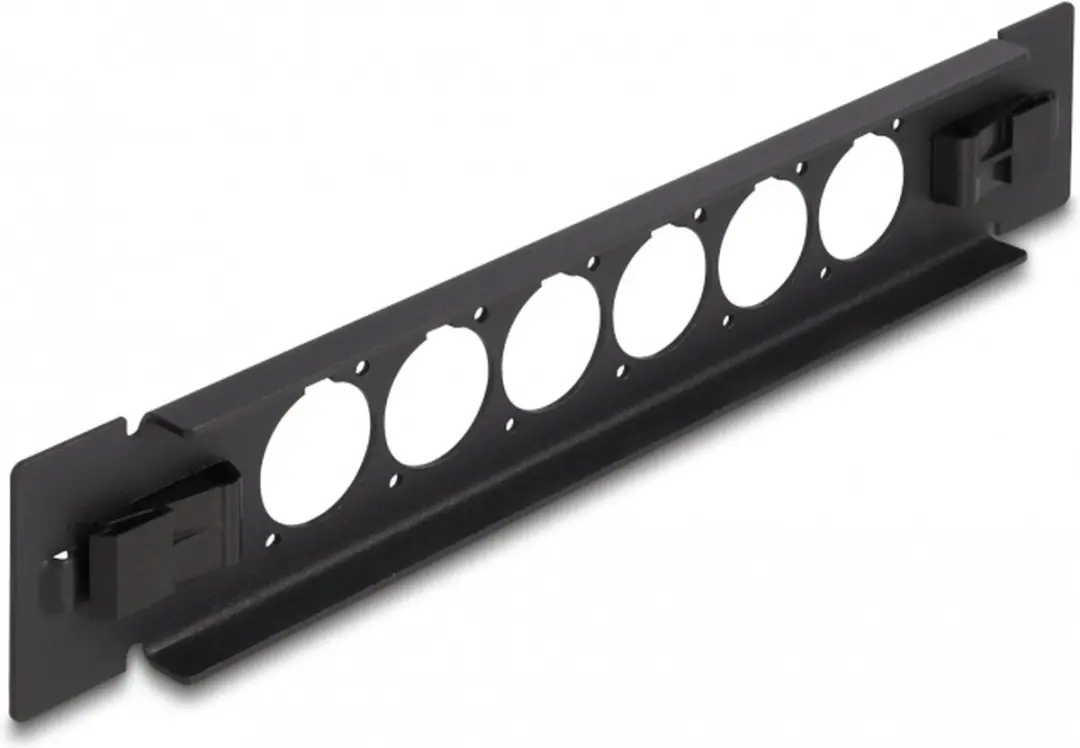 Delock 10 inch Patch Panel 6x D-Type - 1U - Zwart